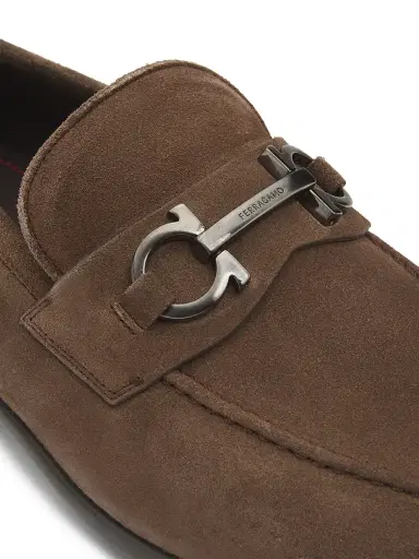 Ferragamo Men's Foster Suede Loafers | Thumbnail 5 Ferragamo Men's Foster Suede Loafers | Thumbnail 5