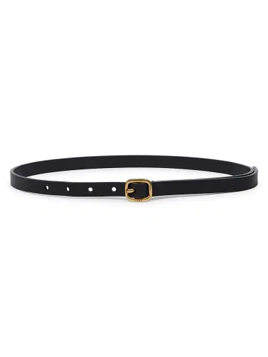 LOEWE Women's Rounded Leather Belt - Black | Thumbnail 1 LOEWE Women's Rounded Leather Belt - Black | Thumbnail 1