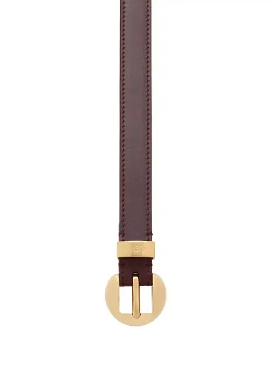 Loewe Women's Pebble Leather Belt - Burgundy Gold - Size Large | Thumbnail 2 Loewe Women's Pebble Leather Belt - Burgundy Gold - Size Large | Thumbnail 2