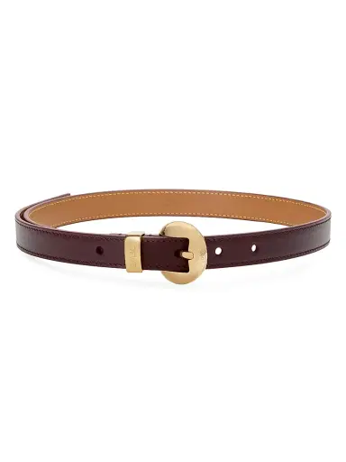 Loewe Women's Pebble Leather Belt - Burgundy Gold - Size Large | Thumbnail 1 Loewe Women's Pebble Leather Belt - Burgundy Gold - Size Large | Thumbnail 1