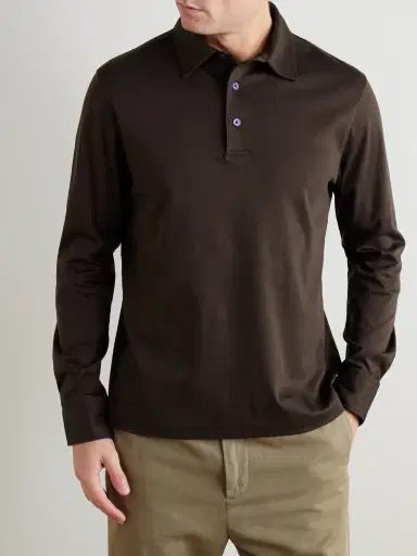 MR P. Mercerised Cotton-Jersey Polo Shirt - Men | Thumbnail 3 MR P. Mercerised Cotton-Jersey Polo Shirt - Men | Thumbnail 3