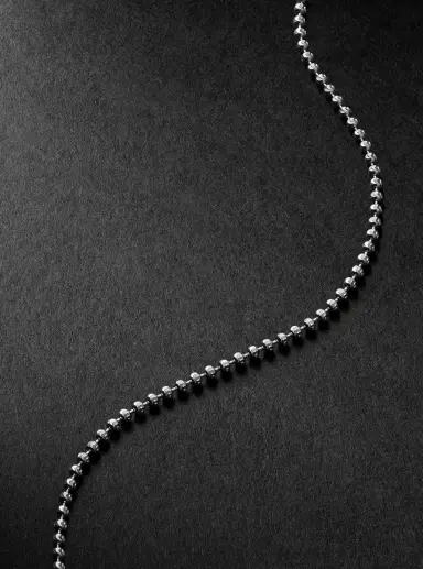 Alex Moss New York 18-inch 14-Karat White Gold Ball Chain Necklace - Men | Thumbnail 4 Alex Moss New York 18-inch 14-Karat White Gold Ball Chain Necklace - Men | Thumbnail 4