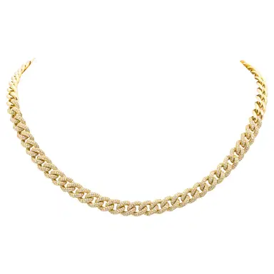 Wish Fine Jewelry 2.53ct Diamond 18K Gold Pave Miami Cuban Link Chain Necklace | Thumbnail 1 Wish Fine Jewelry 2.53ct Diamond 18K Gold Pave Miami Cuban Link Chain Necklace | Thumbnail 1