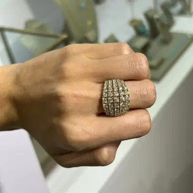 Wish Fine Jewelry 3.00ct Diamond 14K Gold Dome Ring | Thumbnail 2 Wish Fine Jewelry 3.00ct Diamond 14K Gold Dome Ring | Thumbnail 2
