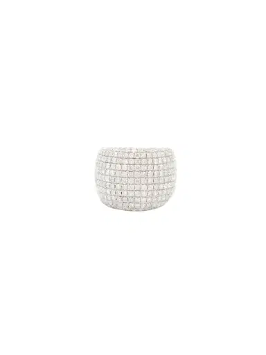 Wish Fine Jewelry 3.65ct Diamond 18K Gold Large Pave Dome Ring | Thumbnail 2 Wish Fine Jewelry 3.65ct Diamond 18K Gold Large Pave Dome Ring | Thumbnail 2