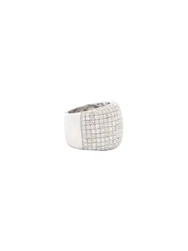 Wish Fine Jewelry 3.65ct Diamond 18K Gold Large Pave Dome Ring | Thumbnail 3 Wish Fine Jewelry 3.65ct Diamond 18K Gold Large Pave Dome Ring | Thumbnail 3