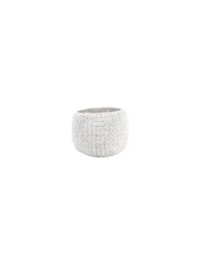 Wish Fine Jewelry 3.65ct Diamond 18K Gold Large Pave Dome Ring | Thumbnail 1 Wish Fine Jewelry 3.65ct Diamond 18K Gold Large Pave Dome Ring | Thumbnail 1
