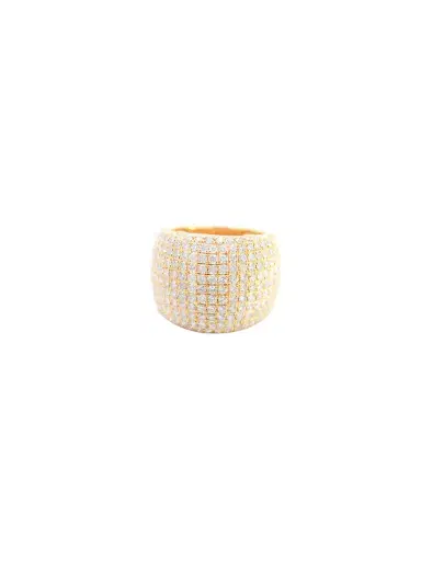 Wish Fine Jewelry 3.65ct Diamond 18K Gold Large Pave Dome Ring | Thumbnail 2 Wish Fine Jewelry 3.65ct Diamond 18K Gold Large Pave Dome Ring | Thumbnail 2