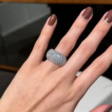 Wish Fine Jewelry 4.02ct Diamond Platinum Pave Dome Ring | Thumbnail 3 Wish Fine Jewelry 4.02ct Diamond Platinum Pave Dome Ring | Thumbnail 3