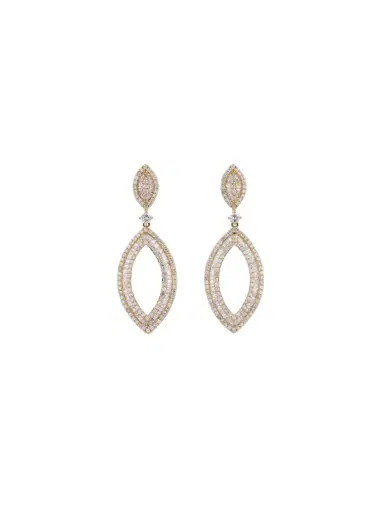 Wish Fine Jewelry 4.0ct Diamond 14K Gold Marquise Dangle Earrings | Thumbnail 1 Wish Fine Jewelry 4.0ct Diamond 14K Gold Marquise Dangle Earrings | Thumbnail 1
