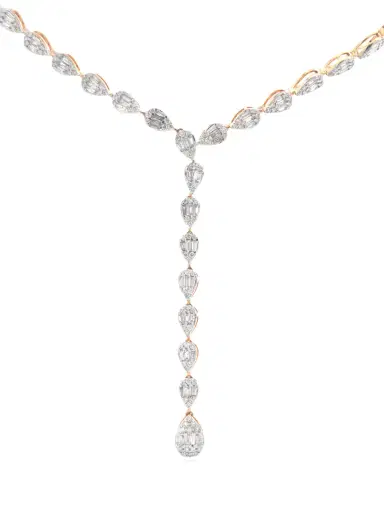 Wish Fine Jewelry 4.74ct Diamond 14K Gold Invisible Set Lariat Necklace | Thumbnail 1 Wish Fine Jewelry 4.74ct Diamond 14K Gold Invisible Set Lariat Necklace | Thumbnail 1