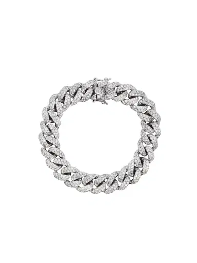 Wish Fine Jewelry 6.35ct Diamond 18K 10mm Cuban Chain Bracelet | Thumbnail 1 Wish Fine Jewelry 6.35ct Diamond 18K 10mm Cuban Chain Bracelet | Thumbnail 1