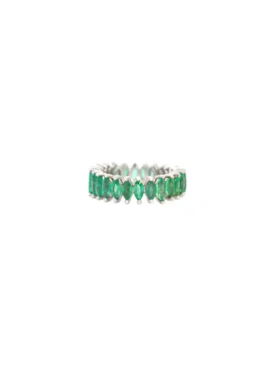 Wish Fine Jewelry Emerald Marquise Cut Yellow Gold Ring | Thumbnail 2 Wish Fine Jewelry Emerald Marquise Cut Yellow Gold Ring | Thumbnail 2