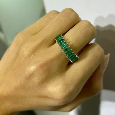 Wish Fine Jewelry Emerald Marquise Cut Yellow Gold Ring | Thumbnail 4 Wish Fine Jewelry Emerald Marquise Cut Yellow Gold Ring | Thumbnail 4
