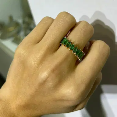 Wish Fine Jewelry Emerald Marquise Cut Yellow Gold Ring | Thumbnail 5 Wish Fine Jewelry Emerald Marquise Cut Yellow Gold Ring | Thumbnail 5
