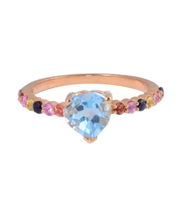 Wish Fine Jewelry Multi Sapphire (14Pieces) - 0.60 ct Blue Topaz (1 Piece) - 1.89 cts 14KY: 3.08 gms | Thumbnail 1 Wish Fine Jewelry Multi Sapphire (14Pieces) - 0.60 ct Blue Topaz (1 Piece) - 1.89 cts 14KY: 3.08 gms | Thumbnail 1