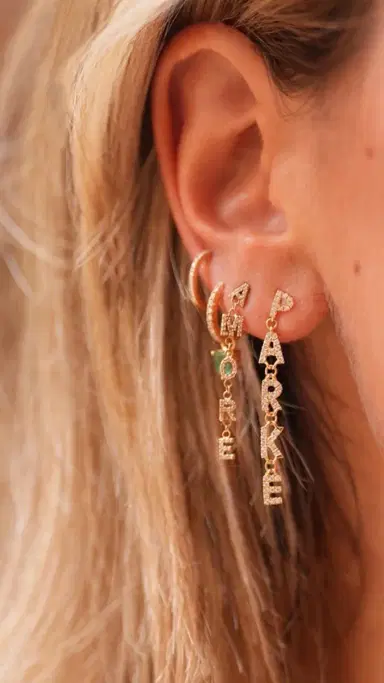 Wish Fine Jewelry Personalized Diamond 18K Gold Single Dangle Drop Earrings | Thumbnail 10 Wish Fine Jewelry Personalized Diamond 18K Gold Single Dangle Drop Earrings | Thumbnail 10
