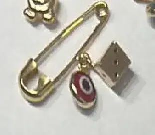 Wish Fine Jewelry YG PIN - DICE - RED EYE | Thumbnail 1 Wish Fine Jewelry YG PIN - DICE - RED EYE | Thumbnail 1