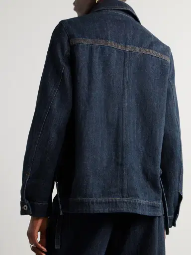 Loewe Leather-trimmed Denim Jacket | Thumbnail 4 Loewe Leather-trimmed Denim Jacket | Thumbnail 4