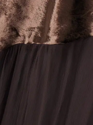 Staud Beaton Draped Velvet And Chiffon Gown | Thumbnail 4 Staud Beaton Draped Velvet And Chiffon Gown | Thumbnail 4