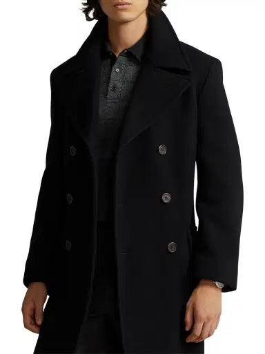Polo Ralph Lauren Men's Wool Double-Breasted Coat | Thumbnail 2 Polo Ralph Lauren Men's Wool Double-Breasted Coat | Thumbnail 2