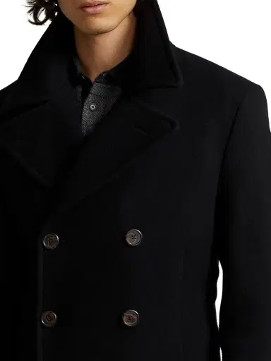 Polo Ralph Lauren Men's Wool Double-Breasted Coat | Thumbnail 4 Polo Ralph Lauren Men's Wool Double-Breasted Coat | Thumbnail 4