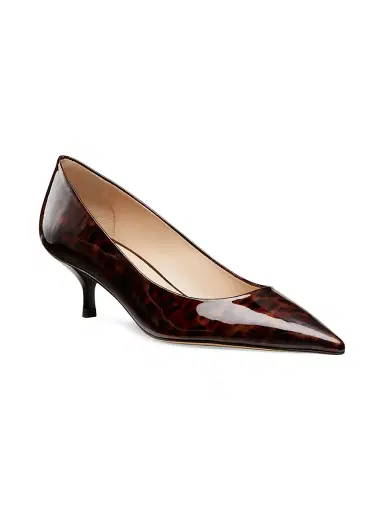 Stuart Weitzman Women's Stuart Power 50MM Gloss Tortoise Pumps - Dark Brown | Thumbnail 2 Stuart Weitzman Women's Stuart Power 50MM Gloss Tortoise Pumps - Dark Brown | Thumbnail 2