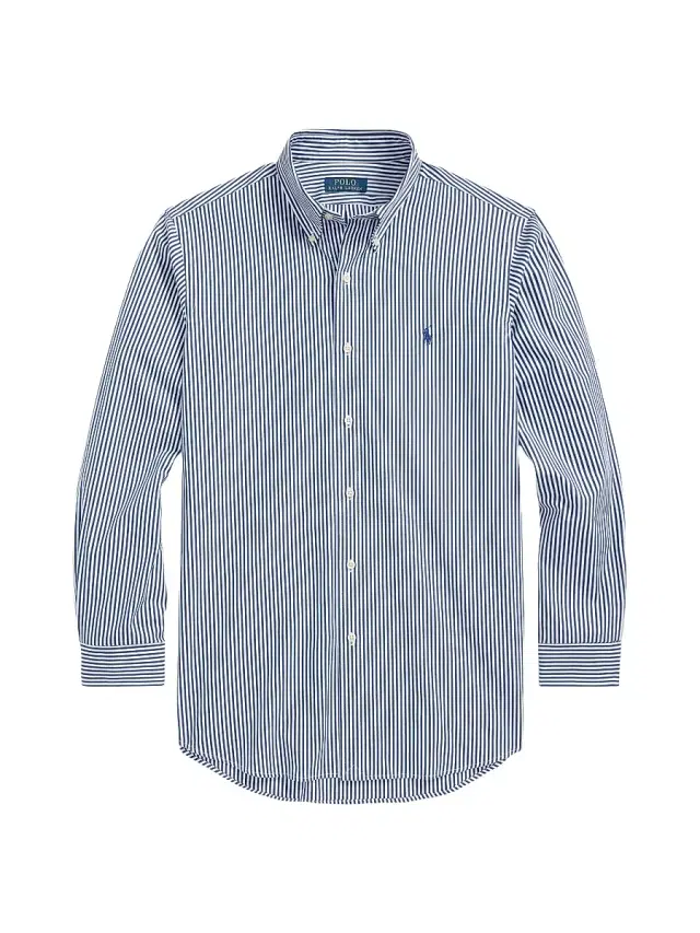 Men's Striped Button-Down Shirt - Navy White Men's Striped Button-Down Shirt - Navy White
