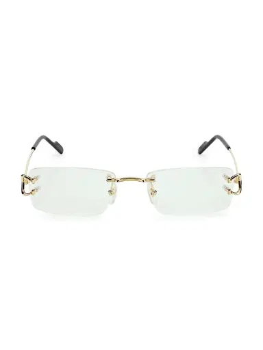 Cartier Men's Signature C Rimless 24K Gold-Plated 56MM Rectangular Eyeglasses | Thumbnail 2 Cartier Men's Signature C Rimless 24K Gold-Plated 56MM Rectangular Eyeglasses | Thumbnail 2