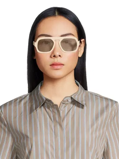 Elisa Johnson Women's Jane 54MM Sunglasses - White Light Brown | Thumbnail 2 Elisa Johnson Women's Jane 54MM Sunglasses - White Light Brown | Thumbnail 2