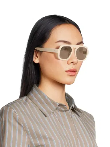 Elisa Johnson Women's Jane 54MM Sunglasses - White Light Brown | Thumbnail 3 Elisa Johnson Women's Jane 54MM Sunglasses - White Light Brown | Thumbnail 3