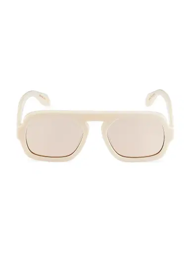 Elisa Johnson Women's Jane 54MM Sunglasses - White Light Brown | Thumbnail 4 Elisa Johnson Women's Jane 54MM Sunglasses - White Light Brown | Thumbnail 4
