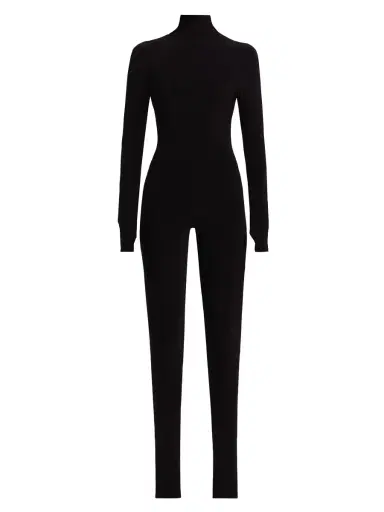Norma Kamali Women's Turtleneck Long-Sleeve Catsuit - Black | Thumbnail 7 Norma Kamali Women's Turtleneck Long-Sleeve Catsuit - Black | Thumbnail 7