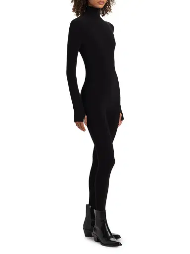 Norma Kamali Women's Turtleneck Long-Sleeve Catsuit - Black | Thumbnail 1 Norma Kamali Women's Turtleneck Long-Sleeve Catsuit - Black | Thumbnail 1