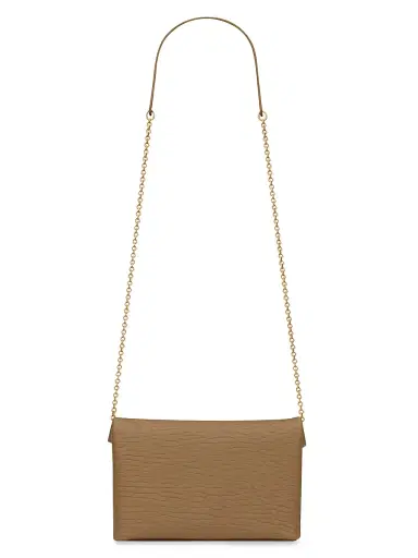 Saint Laurent Women's Cassandre Chain Pouch in Lambskin - Dark Cork | Thumbnail 3 Saint Laurent Women's Cassandre Chain Pouch in Lambskin - Dark Cork | Thumbnail 3