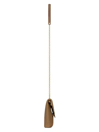 Saint Laurent Women's Cassandre Chain Pouch in Lambskin - Dark Cork | Thumbnail 5 Saint Laurent Women's Cassandre Chain Pouch in Lambskin - Dark Cork | Thumbnail 5