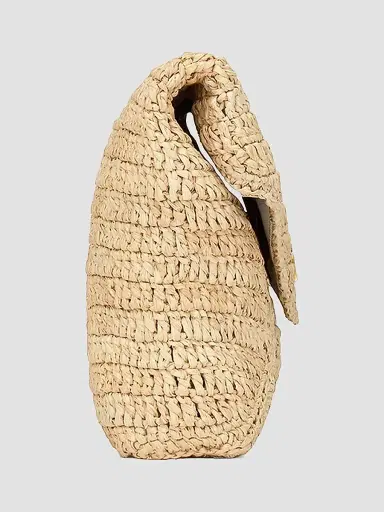 Saint Laurent Women's Cassandre Large Envelope Pouch in Raffia | Thumbnail 5 Saint Laurent Women's Cassandre Large Envelope Pouch in Raffia | Thumbnail 5