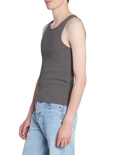 Saint Laurent Men's Cassandre Tank Top - Anthracite | Thumbnail 5 Saint Laurent Men's Cassandre Tank Top - Anthracite | Thumbnail 5