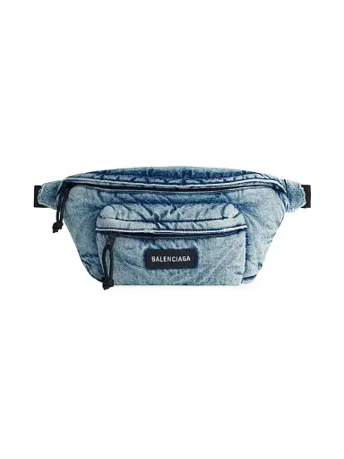 Balenciaga Men's Explorer Beltpack Denim | Thumbnail 1 Balenciaga Men's Explorer Beltpack Denim | Thumbnail 1