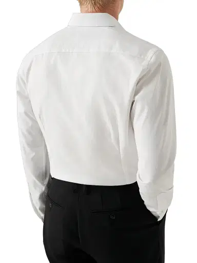 Eton Men's Geometric Jacquard Slim-Fit Shirt - White | Thumbnail 4 Eton Men's Geometric Jacquard Slim-Fit Shirt - White | Thumbnail 4