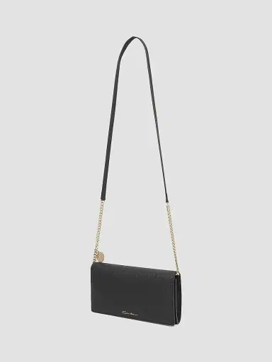 Santoni Women's Wallet-on-Chain Leather Crossbody Bag - Black | Thumbnail 2 Santoni Women's Wallet-on-Chain Leather Crossbody Bag - Black | Thumbnail 2