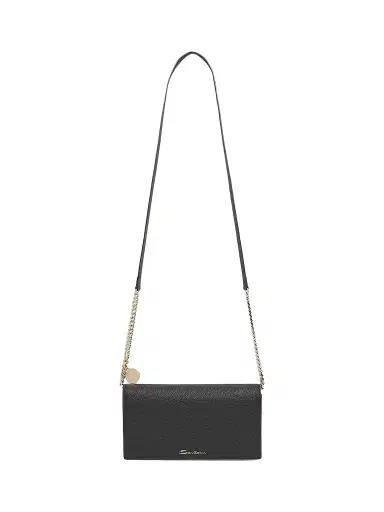 Santoni Women's Wallet-on-Chain Leather Crossbody Bag - Black | Thumbnail 1 Santoni Women's Wallet-on-Chain Leather Crossbody Bag - Black | Thumbnail 1