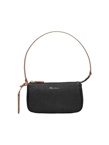 Santoni Women's Mini Leather Shoulder Bag - Black | Thumbnail 1 Santoni Women's Mini Leather Shoulder Bag - Black | Thumbnail 1