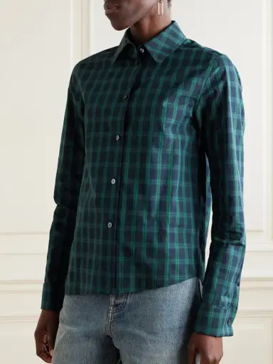 Loewe Asymmetric Checked Cotton-poplin Shirt | Thumbnail 3 Loewe Asymmetric Checked Cotton-poplin Shirt | Thumbnail 3