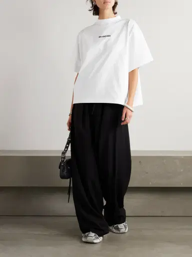 Balenciaga Embroidered Cotton-jersey T-shirt | Thumbnail 2 Balenciaga Embroidered Cotton-jersey T-shirt | Thumbnail 2
