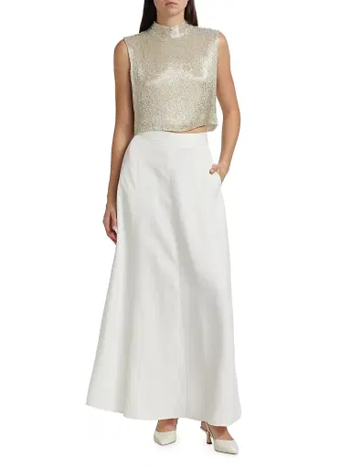 TWP Women's Gigi Beaded Silk Sleeveless Top - | Thumbnail 2 TWP Women's Gigi Beaded Silk Sleeveless Top - | Thumbnail 2