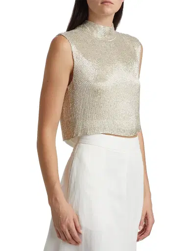 TWP Women's Gigi Beaded Silk Sleeveless Top - | Thumbnail 4 TWP Women's Gigi Beaded Silk Sleeveless Top - | Thumbnail 4