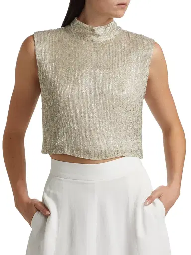 TWP Women's Gigi Beaded Silk Sleeveless Top - | Thumbnail 6 TWP Women's Gigi Beaded Silk Sleeveless Top - | Thumbnail 6