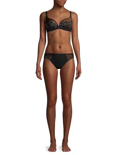 Simone Pérèle Women's Delice Sheer Plunge Bra - Gem Black - Size 36B | Thumbnail 2 Simone Pérèle Women's Delice Sheer Plunge Bra - Gem Black - Size 36B | Thumbnail 2