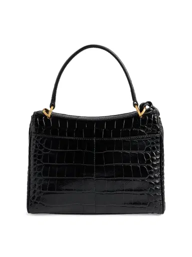 Balenciaga Women's Rodeo Mini Top Handle Bag Crocodile Embossed - Black | Thumbnail 4 Balenciaga Women's Rodeo Mini Top Handle Bag Crocodile Embossed - Black | Thumbnail 4